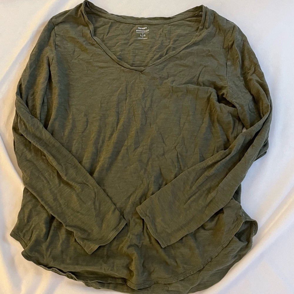Old Navy, L, green, long sleeve shirt
